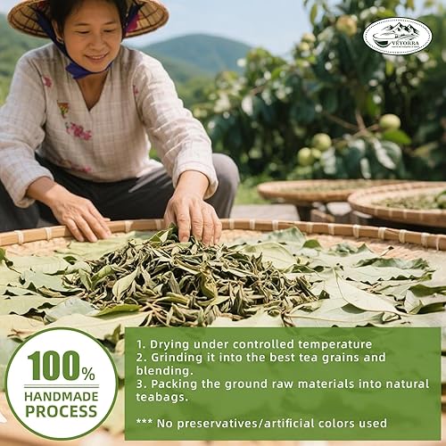 Miniatura 3 de Bolsas de té de hojas de guanábana, 30 bolsitas de té, hojas de graviola de guanábana premium, té de hojas de guanábana, sin OMG, sin cafeína,