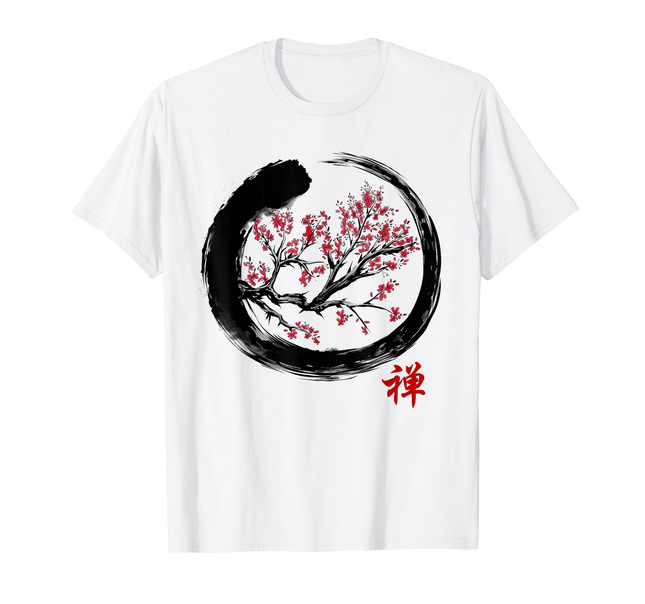 Japanese Calligraphy - Zen Buddhist Enso Circle Meditation T-Shirt