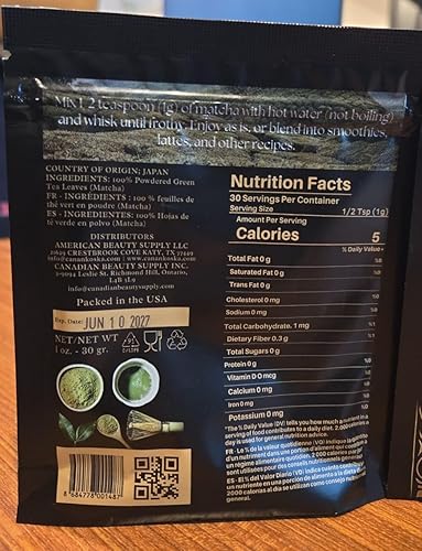 Miniatura 2 de Canan Koska Polvo de matcha de grado ceremonial, té verde molido a piedra de hojas de la primera cosecha, perfecto para batir, lattes o batidos, sin