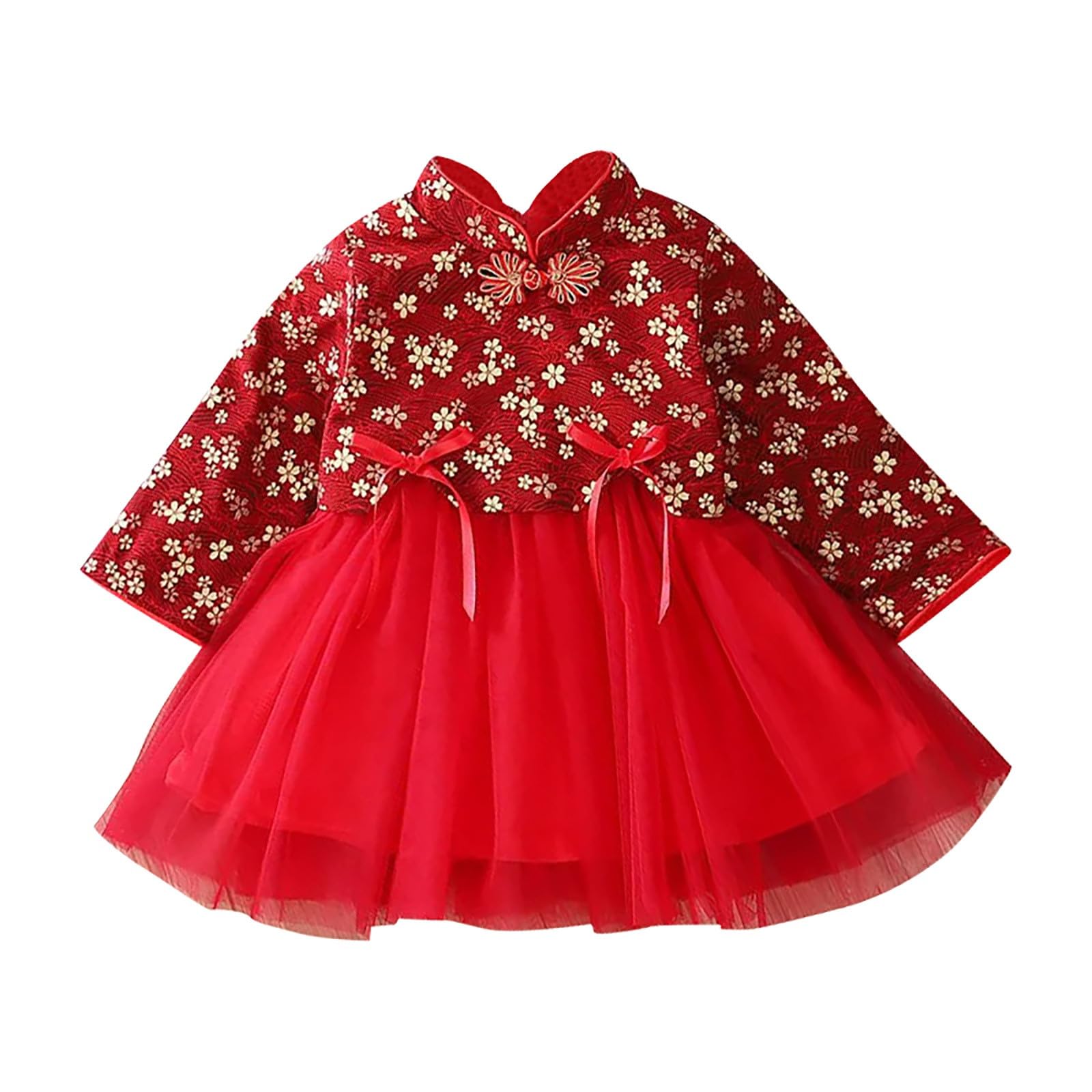 Vestidos De Verano Elegante Niña,Vestido de Hada y Princesa para Niña con Bordado Tradicional Tang para Celebración del Año Nuevo Chino