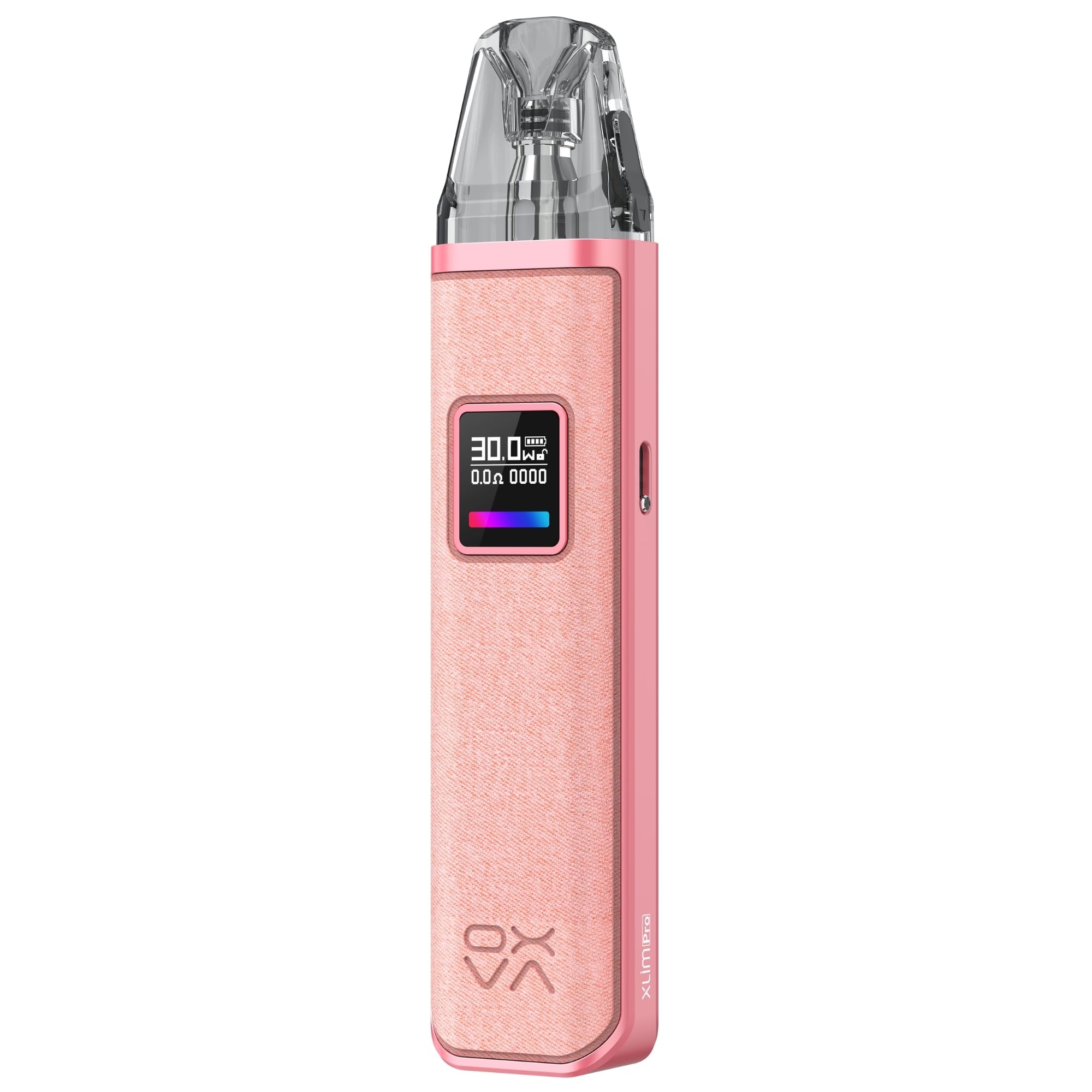 OXVA Xlim Pro Vape Starter Kit - E Cigarette Long Lasting 1000mAh Built-In Battery, 30W, Smooth MTL & RDTL Vaping, Adjustable Airflow, Button Or Inhale Activation, E Cig 2ml, No Nicotine (Pink)
