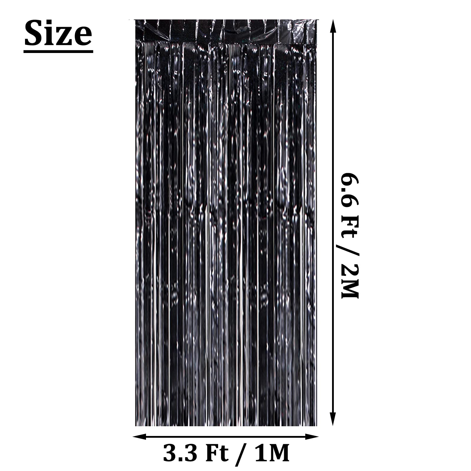 Tende A Frange Metalliche Per Feste - 3 Pezzi 1x2.5m, Decorazioni Lamina, Per Compleanni/Natale - Foto 11