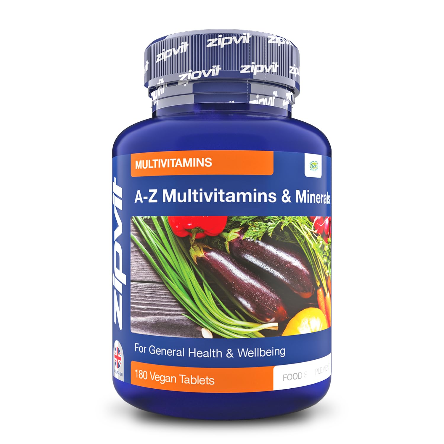 A-Z Multivitamin Tablets for Men & Women, 26 Essential Vitamins & Minerals, Extra Support for Energy, Heart, Immunity & Mental Performance, 180 Vegan Tablets, 6 Month Supply