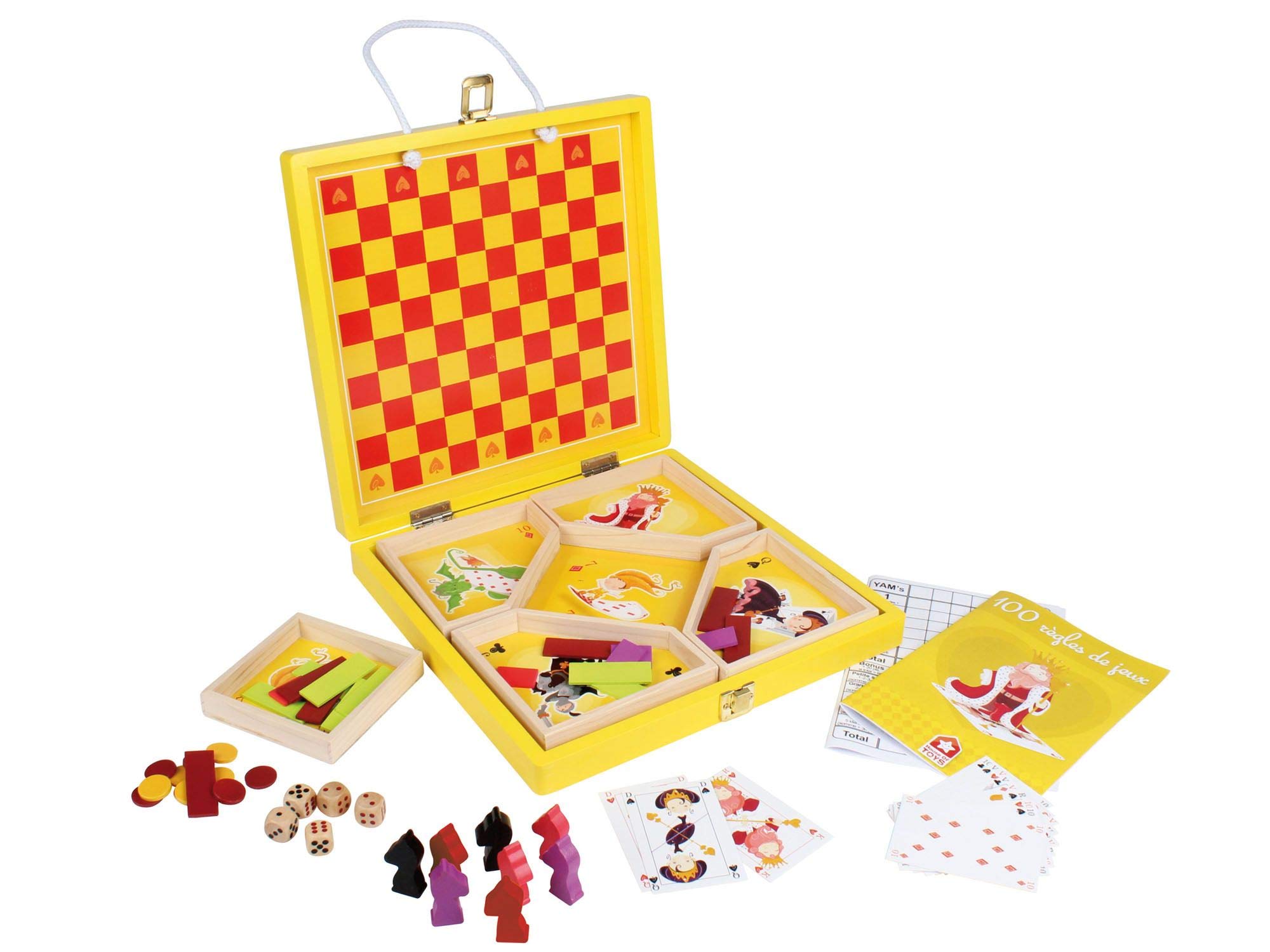 778938 - Jeu De Société - Coffret - 100 Jeux avec Nain - Jaune