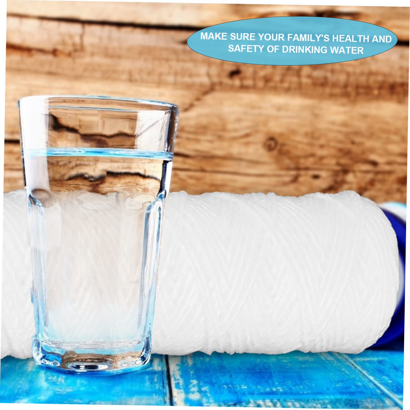 Veemoon 10 Inch Pp Cotton Filter Core Whole House Water Filter High-flow Rate No Binders Replacement Filter Purifier