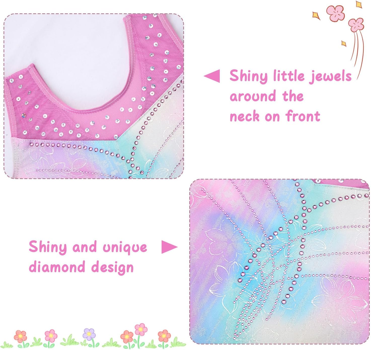 DAXIANG Gymnastics Leotards for Girls Gymnastics Outfit Dance Biketards Clothes for Toddler Kis Girls
