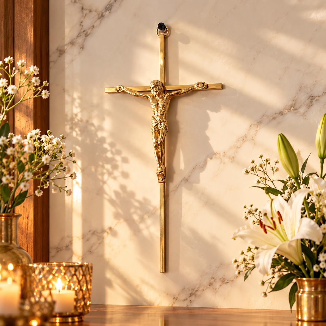 Pure Brass Jesus Cross Jesus Christ Wall Decor Crucifix Cross Wall