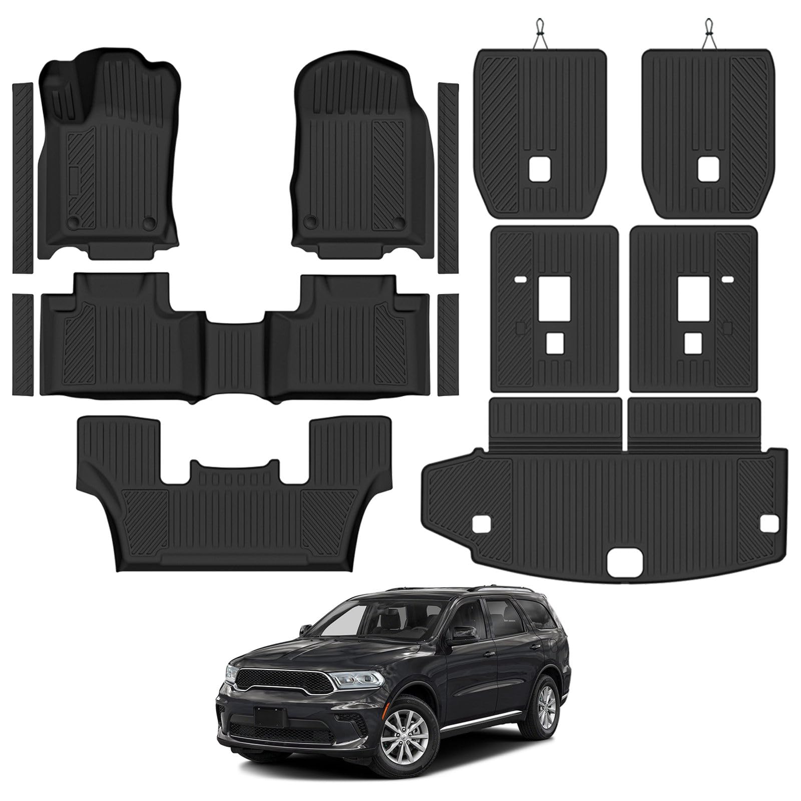 Photo 1 of NQOQN Custom Fit Floor Mats for 2016-2025 2026 Dodge Durango 6-Seater