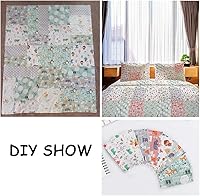 Vista 2 de Juego de 8 piezas de retales de tela de animales, tela precortada para costura artesanal, 18 x 22 pulgadas