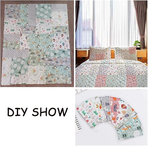 Miniatura 2 de Juego de 8 piezas de retales de tela de animales, tela precortada para costura artesanal, 18 x 22 pulgadas