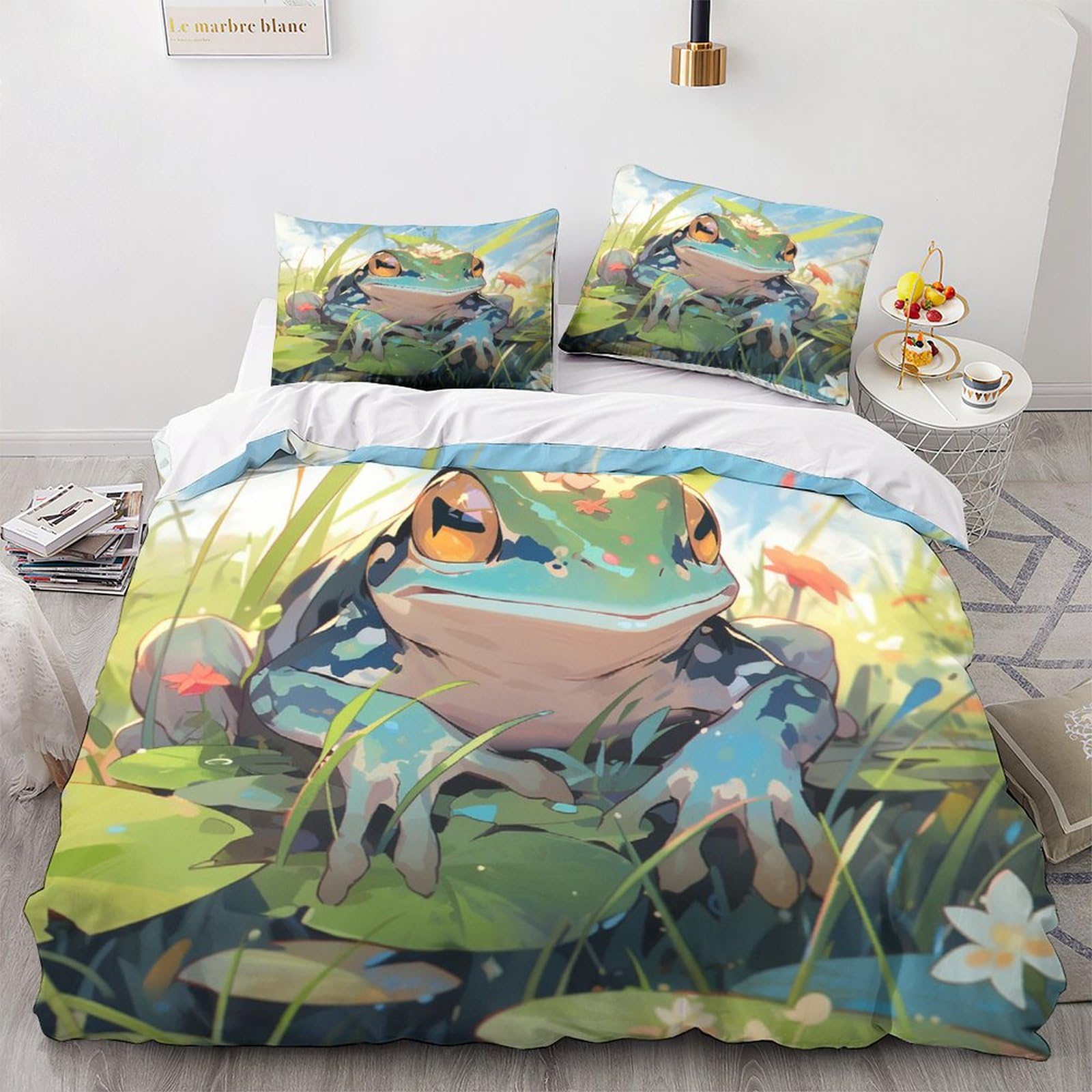 Housse de couette grenouille pour illuminer la chambre des enfants et adultes