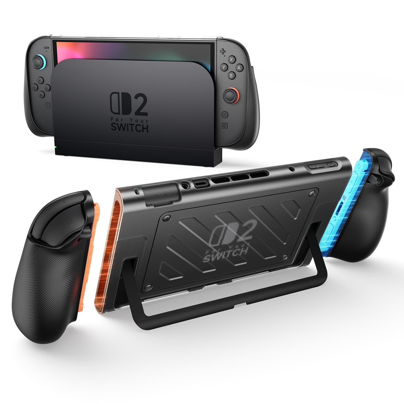 Amazon.co.jp: JSAUX スイッチ2対応 分離型保護ケース TPU厚型グリップ