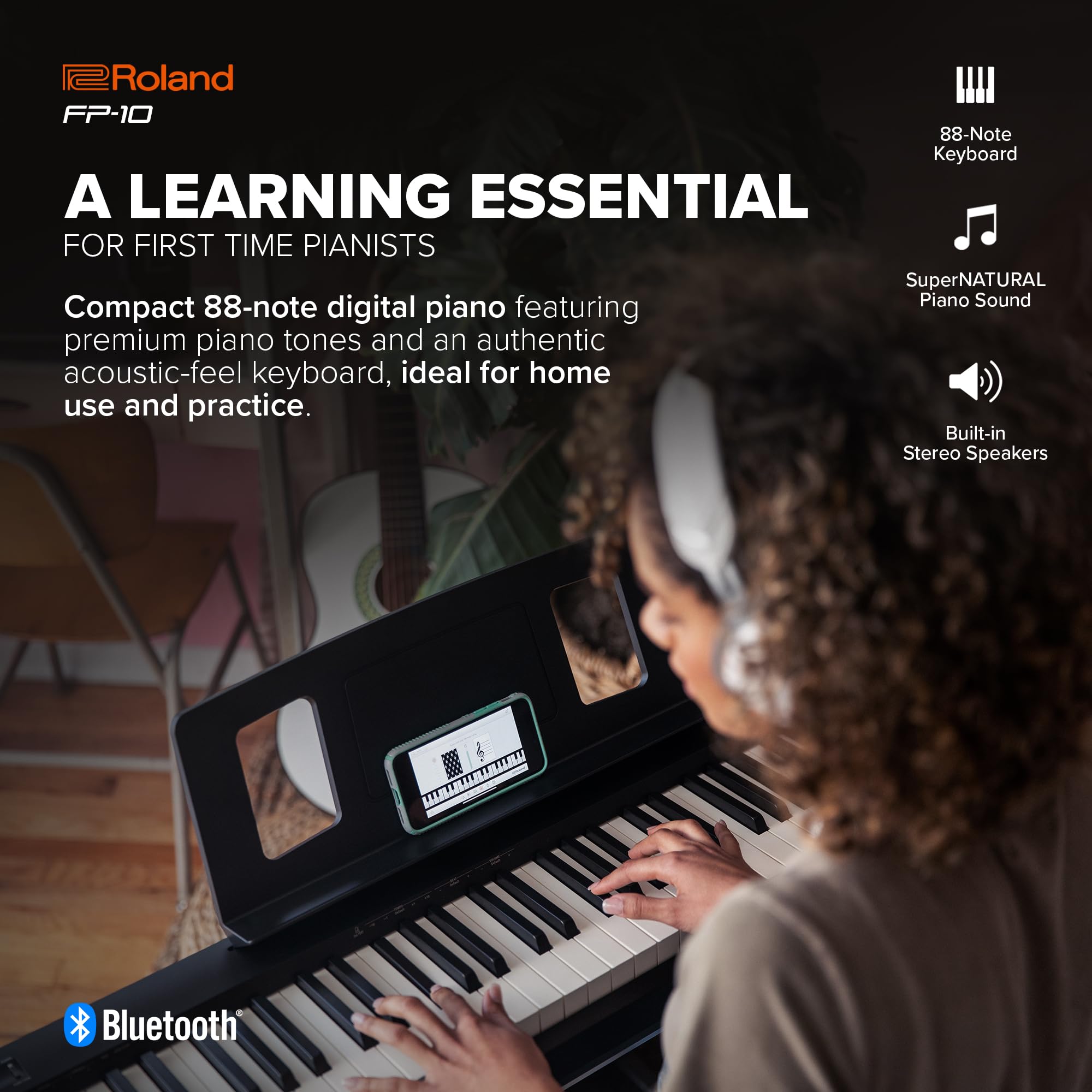 Amazon.com: Roland FP-10 | Compact 88-Note Digital Piano