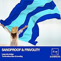 Vista 88 de Beach Blanket Oversized Extra Large 78" X 81",Waterproof Sandproof Beach Blanket 1-7 Adults Lightweight Durable for Travel Camping Hiking Picnic