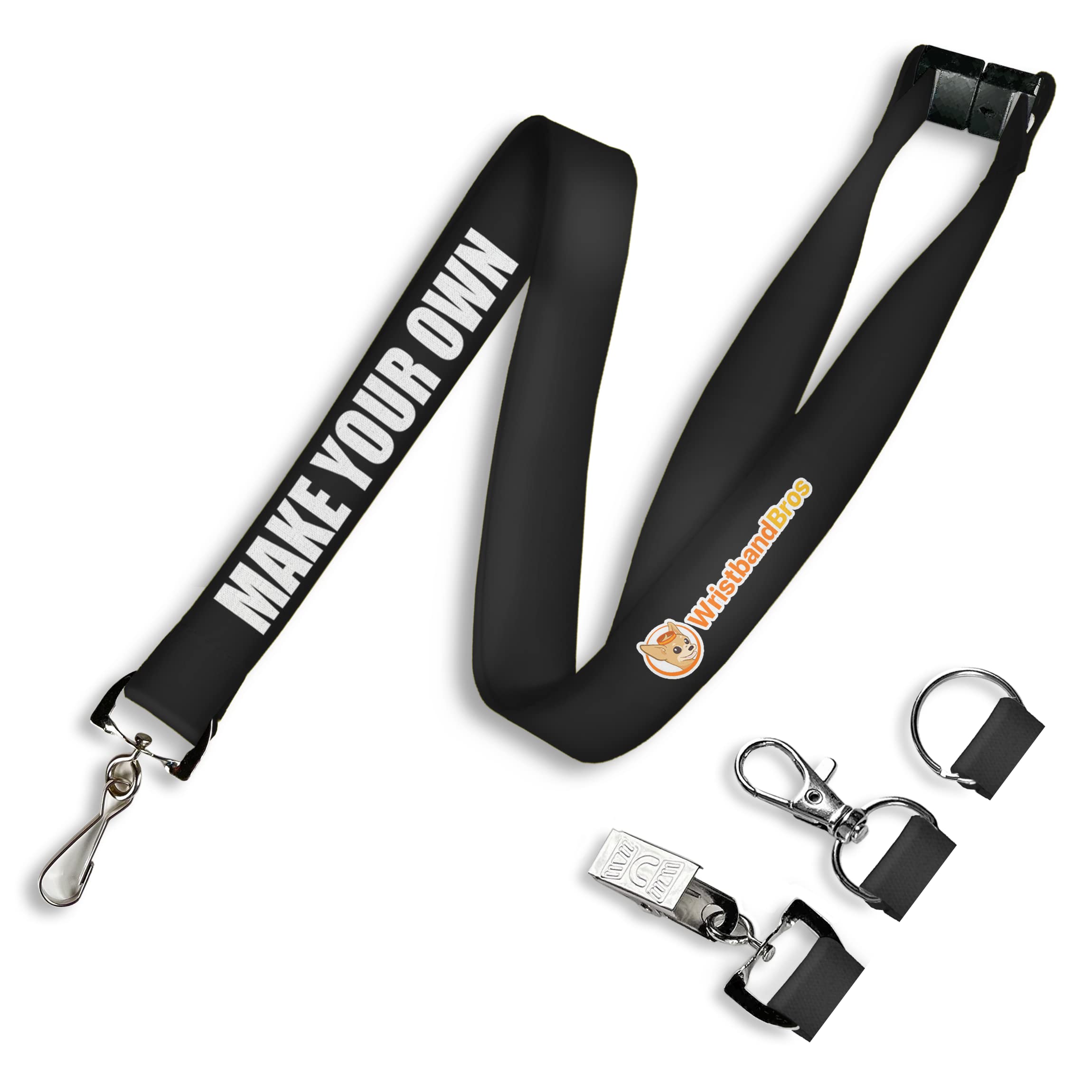 Custom Breakaway Lanyards For ID Badges, Keys & More | Add Text & Logos | Choose Your Attachment | Bulk Quantities For Events