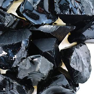 Bulk Rough Black Obsidian Crystal Large 1 Natural Raw Stones Crystal for Tumbling Cabbing Fountain Rocks Decoration Polishing Wire Wrapping Wicca Reiki Healing Crystals