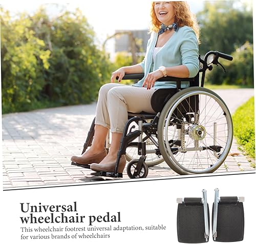 Miniatura 7 de Placa de pie para silla de ruedas, poste de repuesto resistente, soporte de pierna grande, plantillas plegables seguras y cómodas al azar