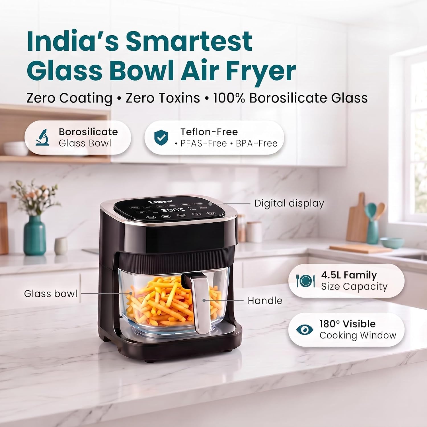 Libra Glass Air Fryer Oven - Healthy & Versatile -2