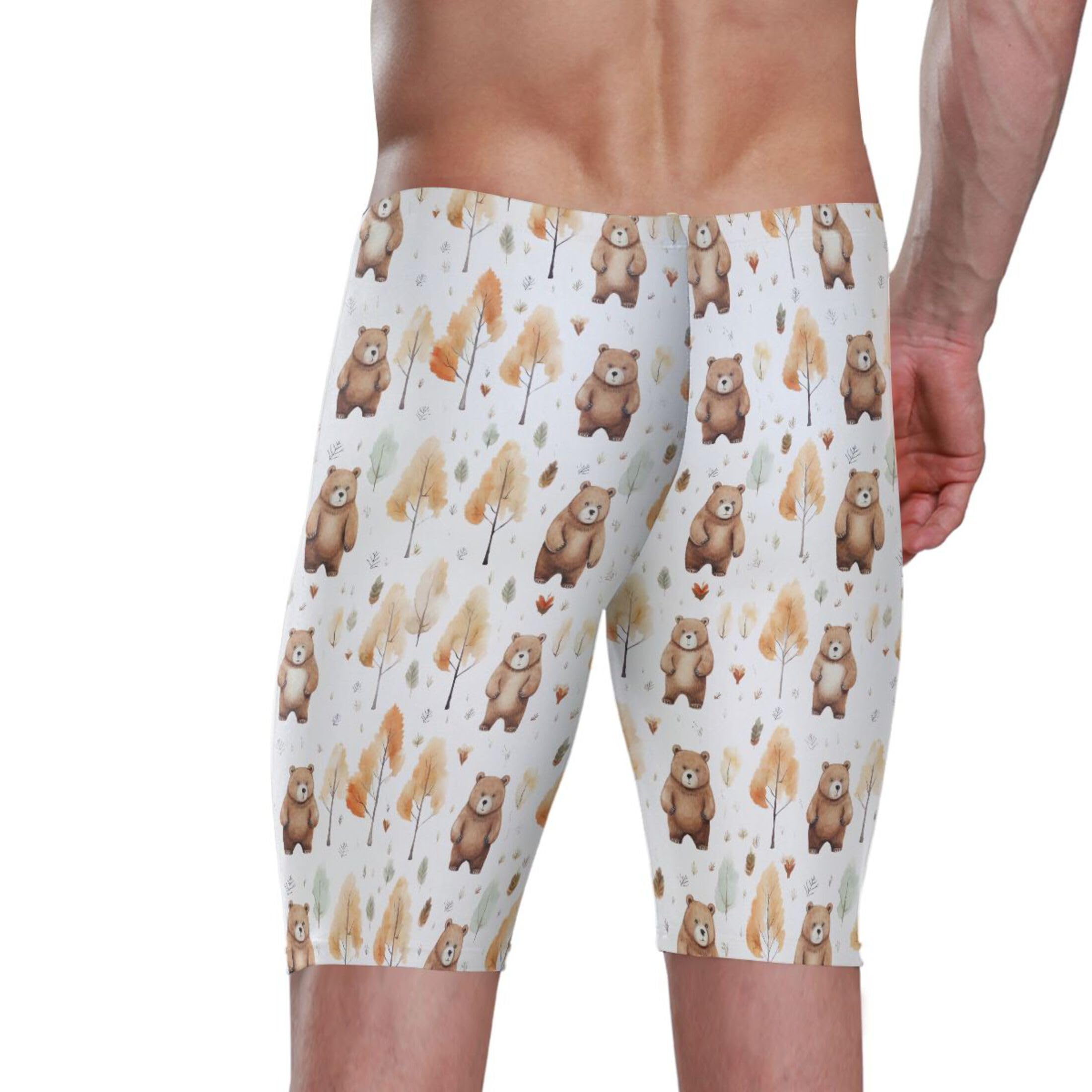 UMIRIKO Bear Forest Swim Jammers Swimsuit for Men B0402750