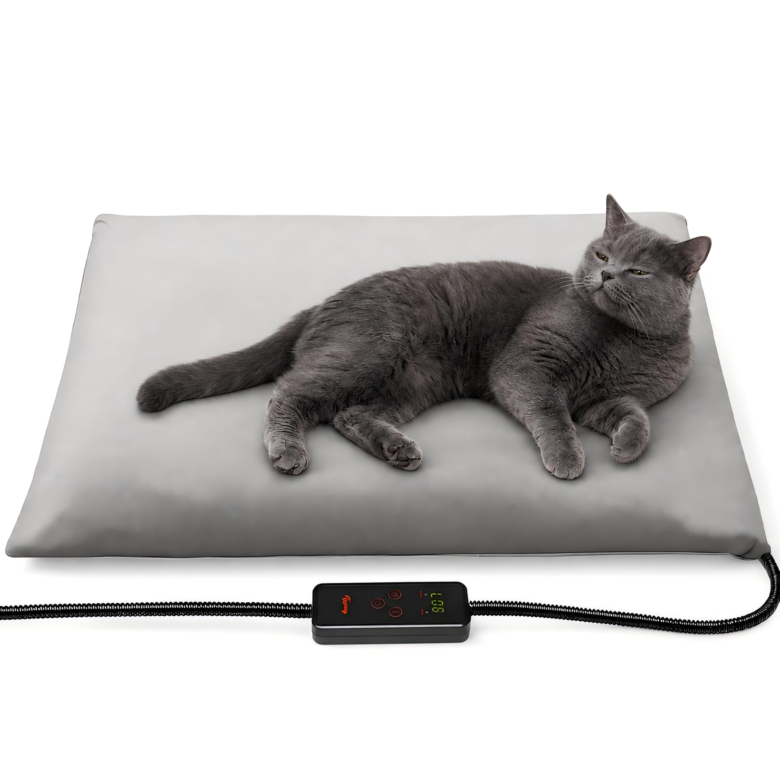 Photo 1 of Toozey Medium Pet Heating Pad, 28x20 in, 6 Temp Settings, Timer, Waterproof, Chew-Resistant Cord, for Dogs and Cats