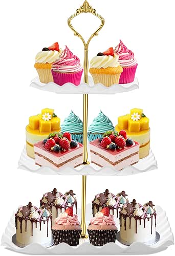 Dessert Cupcake Stand, 3 Tier Cup Cake Holder Tower for