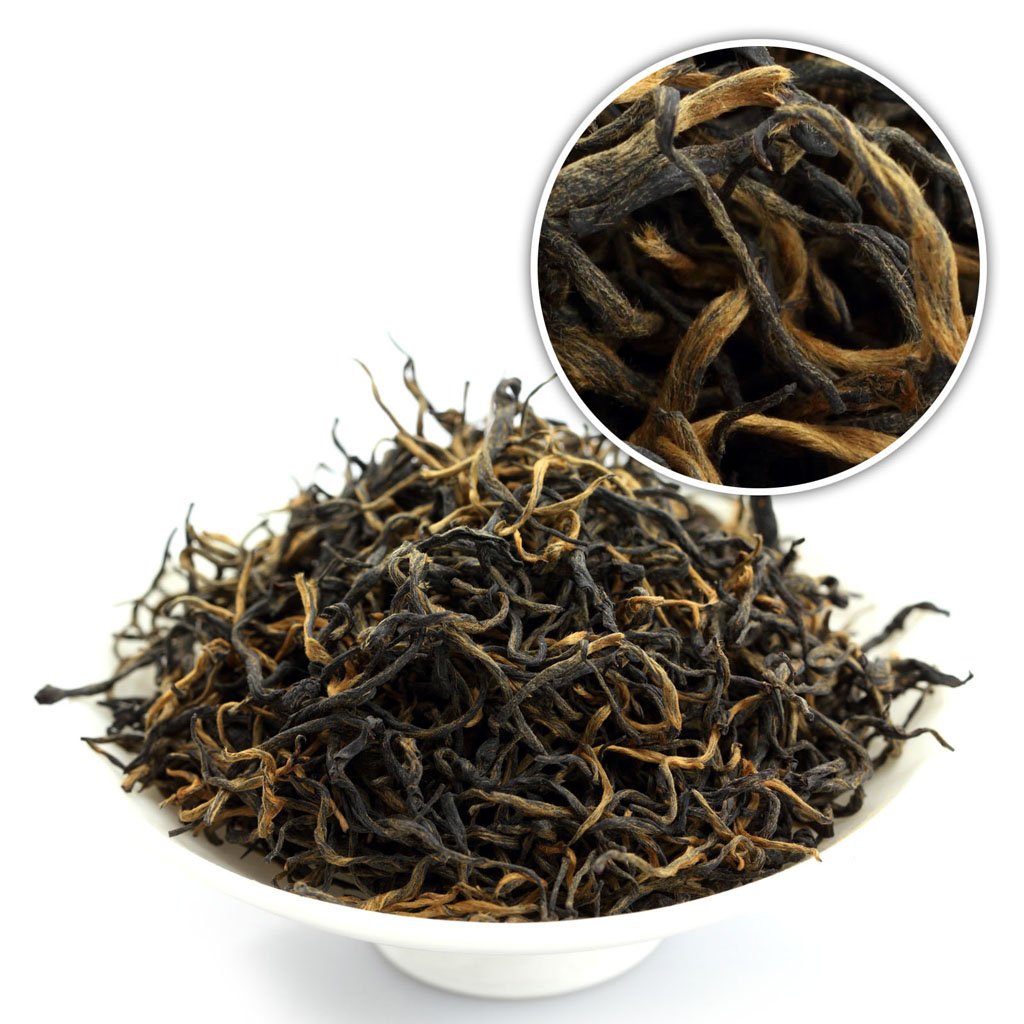 GOARTEABlack Tea Bags 50g / 1.76oz Fujian Wuyi Jinjunmei Eyebrow Chinese Black Tea Loose Leaf - Golden Buds Jinjunmei Black Tea