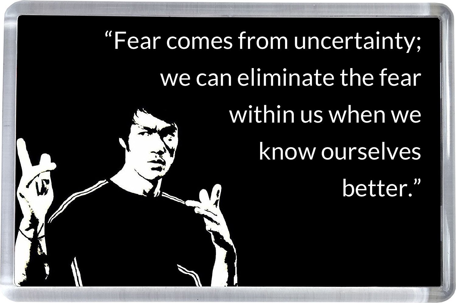 Super UniverseBruce Lee - Fear Quote Fridge Magnet 5 x 7.5 cm