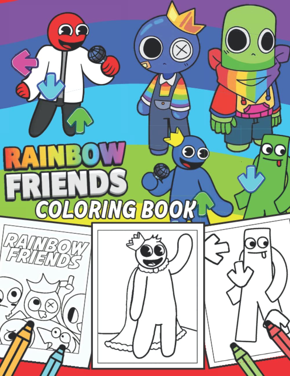 Buy Rainbow Friends Coloring Book Blue Rainbow Friends Green Rainbow 