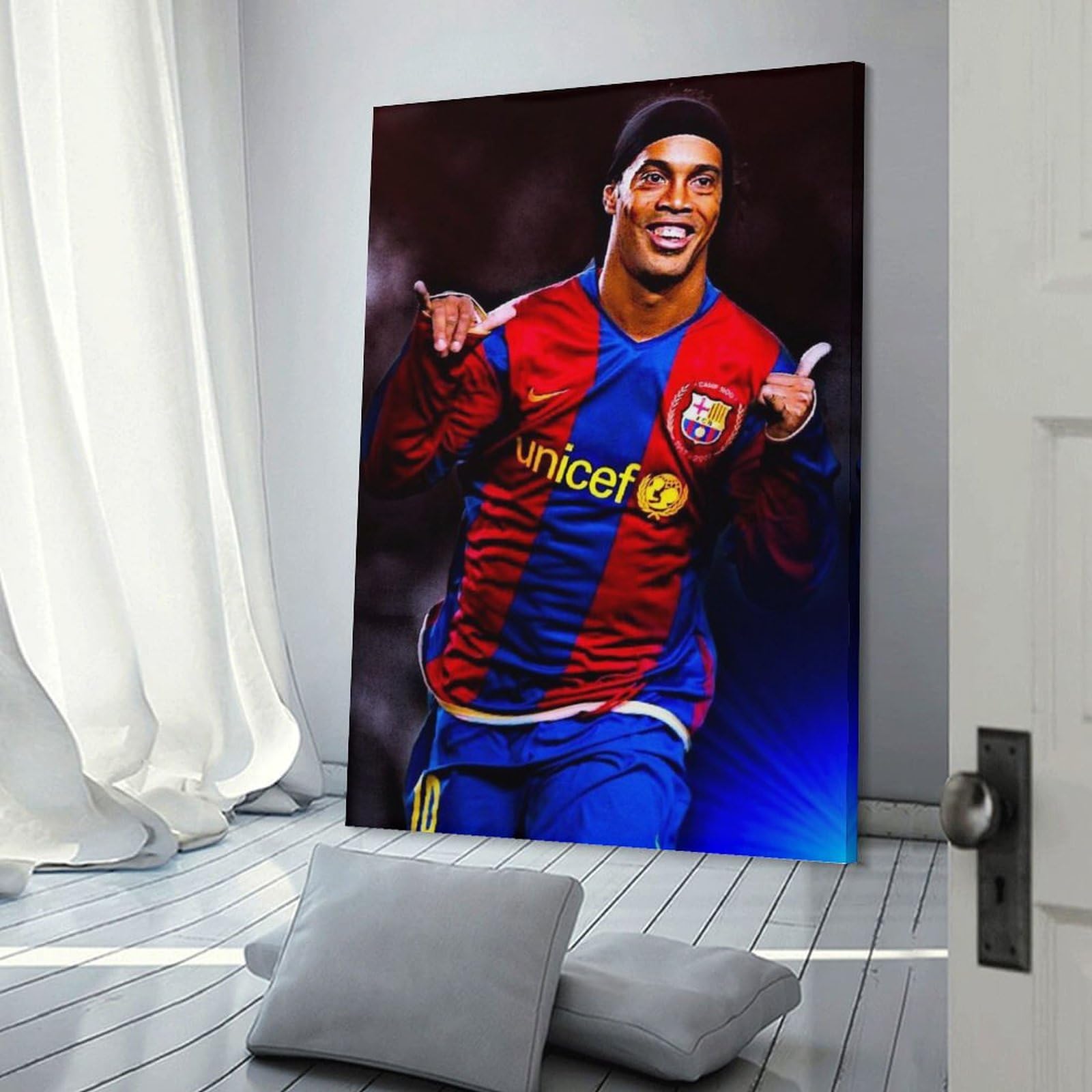 Amazon.co.jp: ロナウジーニョ写真アートパネル画像サッカーポスター