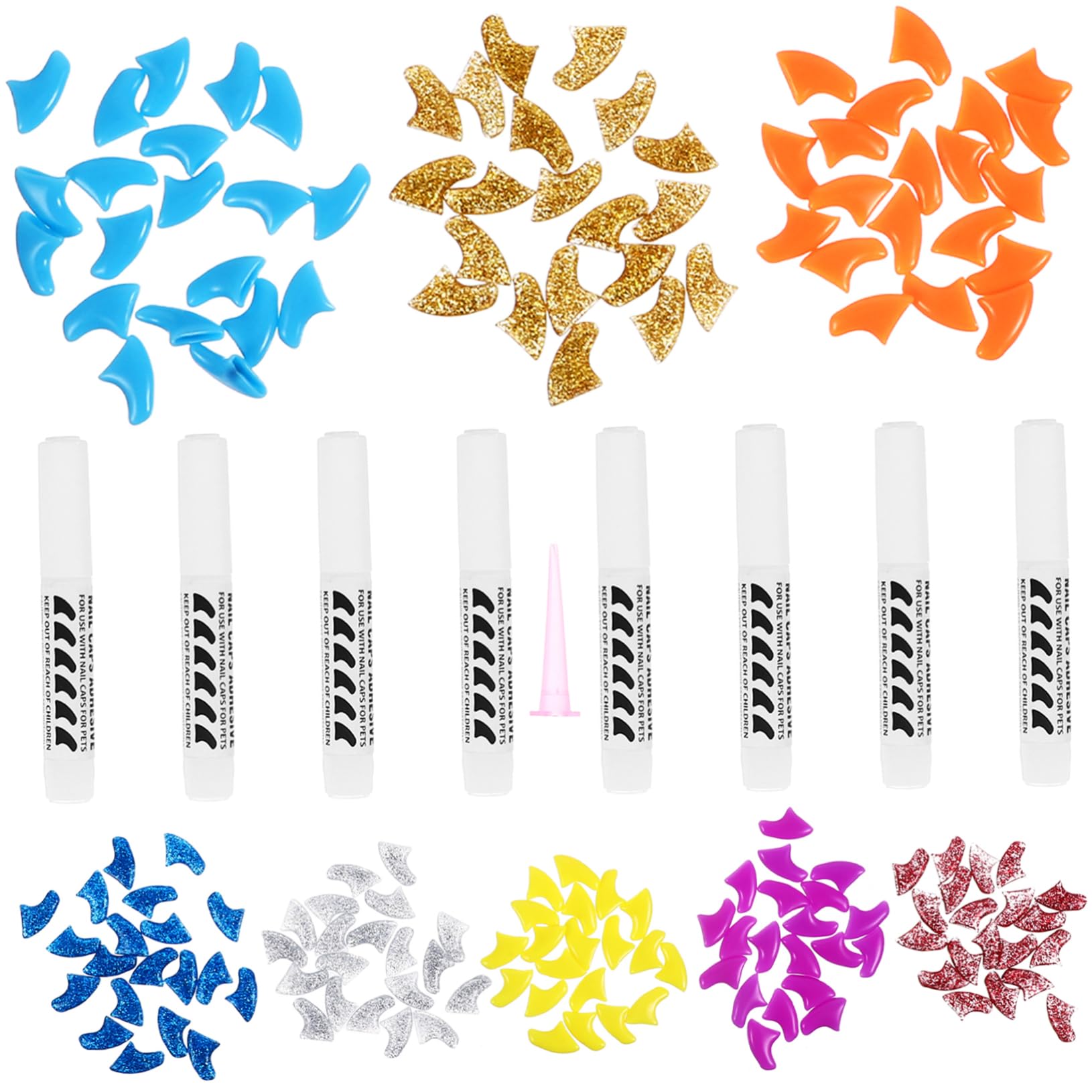 YARNOW 320 Pcs Ensemble D'Ongles pour Animaux De Compagnie Couvre-Griffes De Chat Bouts D'Ongles De Chat Capuchons D'Ongles De Chat Pattes De Chat Protecteurs De Griffes De Chat Pattes
