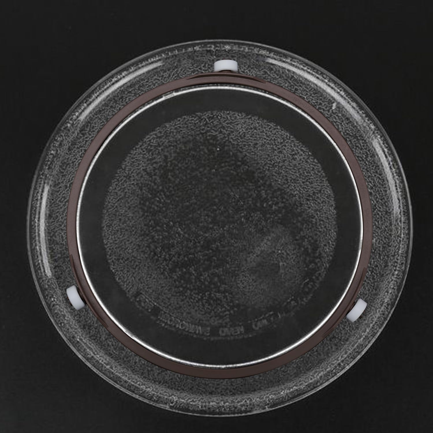 Microwave Turntable Ring, 7in Premium Rubber Microwave Oven Tray Roller Ring Spinner Replacement Parts with Rotating Core Ideal Support Holder for 9.65-10.63in Glass Plate Trays