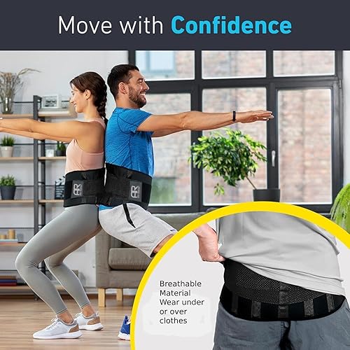 Miniatura 5 de Cinturón de soporte para la espalda, soporte lumbar y libro electrónico gratuito, alivio del dolor de espalda, ciática, hernia de disco, soporte