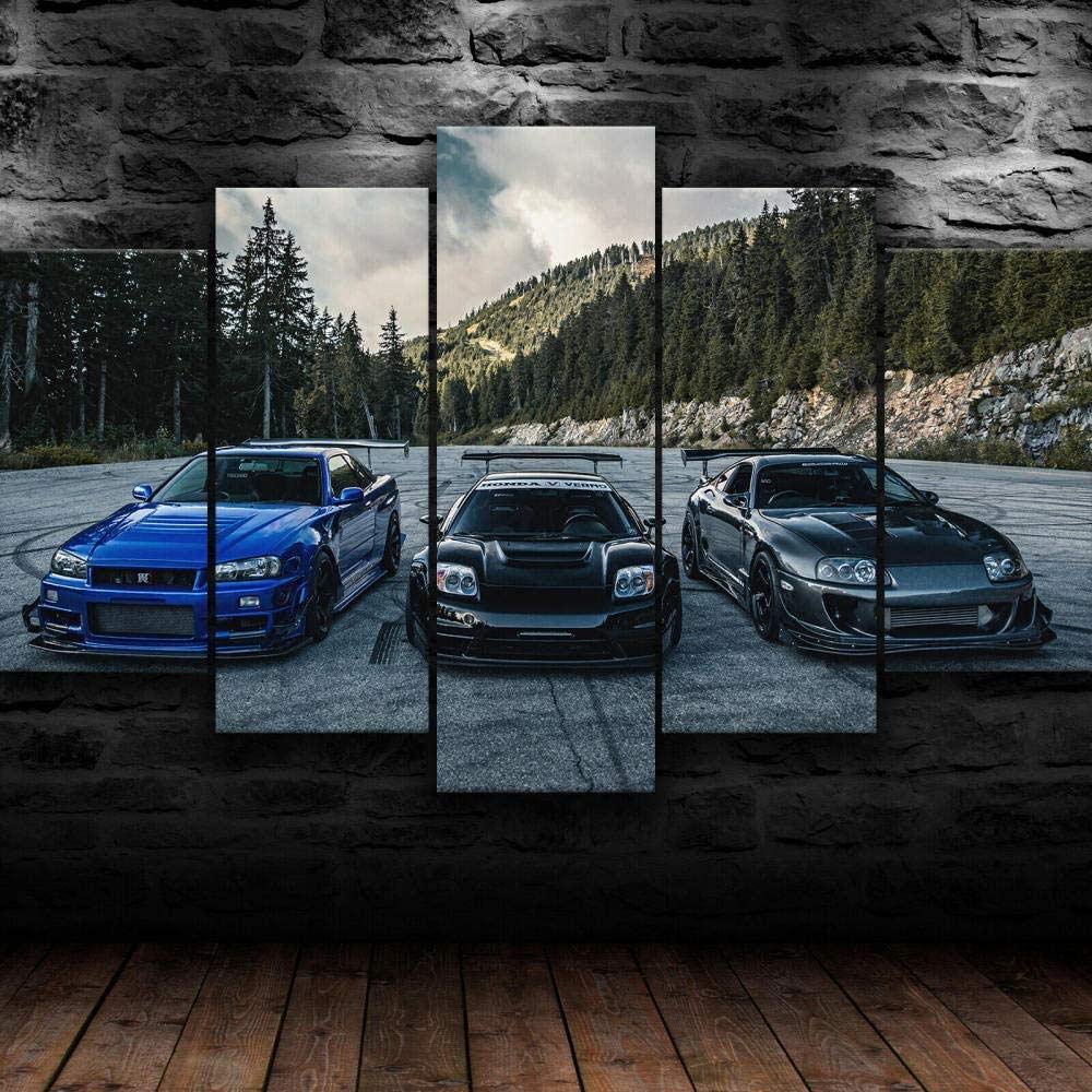Amazon.com: WYMY Modern Artwork 5 Piece Canvas Wall Art JDM Supra