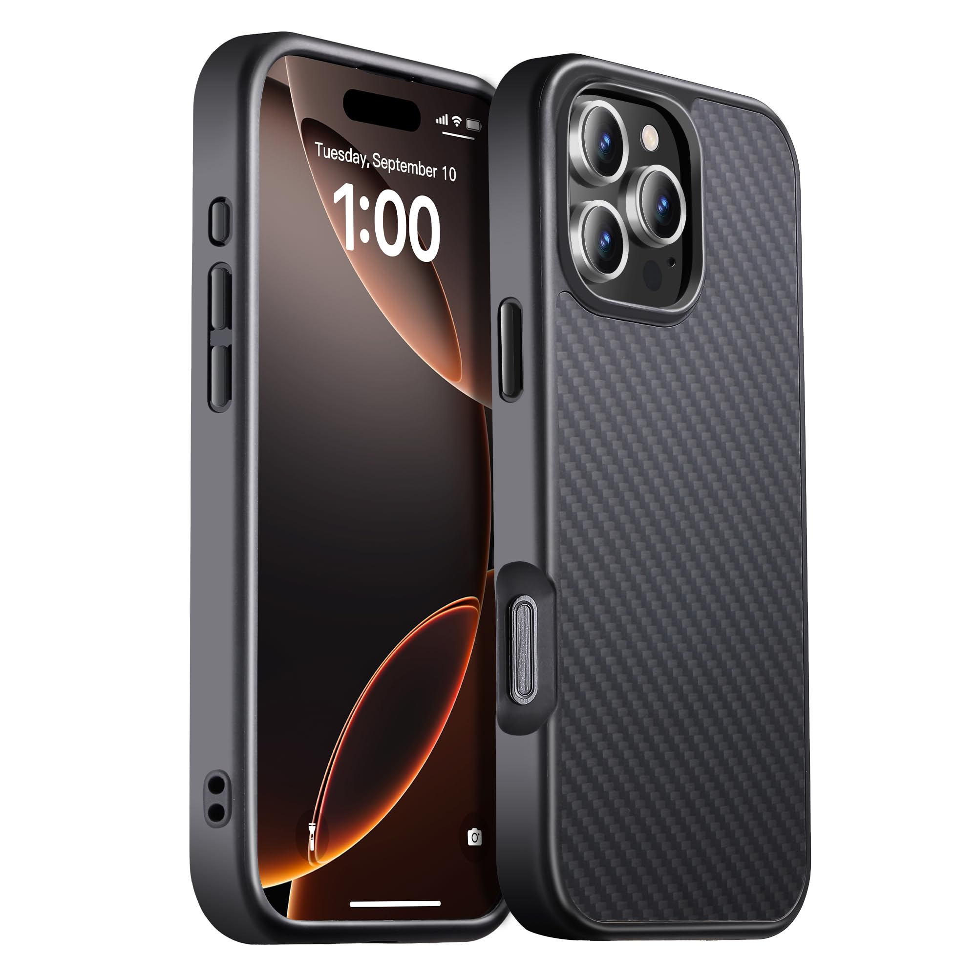 Amazon.com: GESIHOPY Real Carbon Fiber for iPhone 16 Pro Case