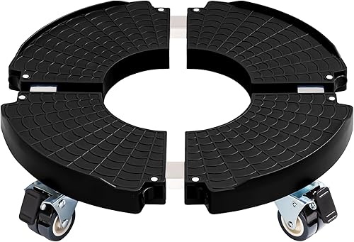 IDZO Wheels Heavy Duty 440lbs Capacity, ajustable 15-21 pulgadas Rolling Stand Plant Caddy, negro