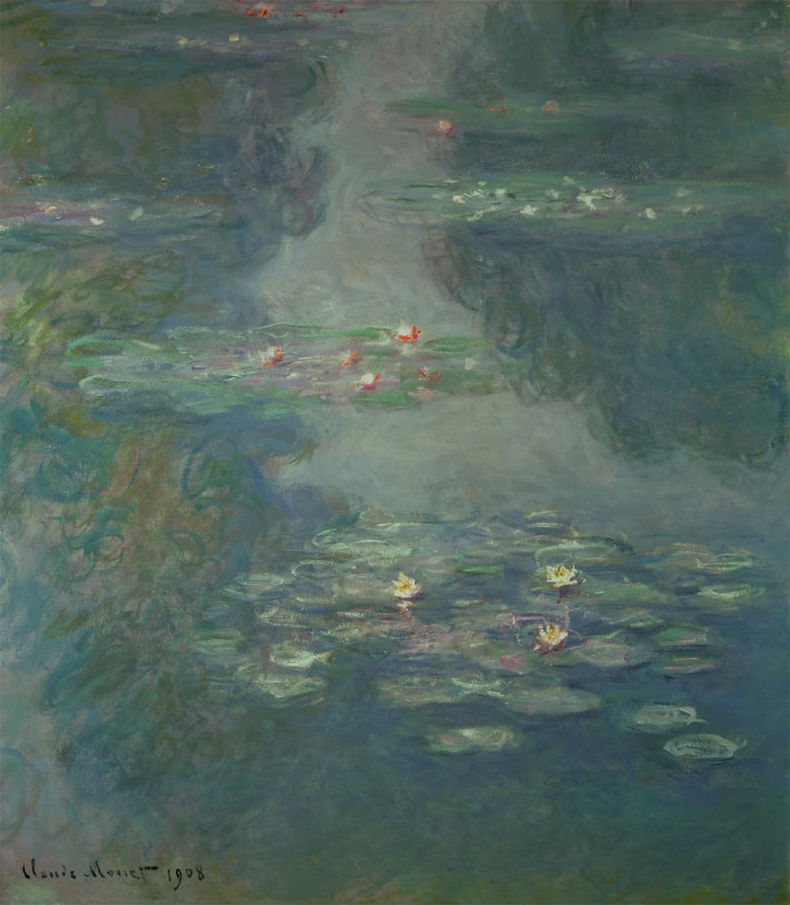 POSTERIIk Vintage Art Print Images Pictures Print Waterlilies by Claude Monet Modern Colour Posters for Office Home Decor 60x90cm