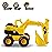 Cat Construction Fleet 10 Excavator Toy- HeavyDuty Plastic, Working Boom & Bucket, FreeRolling Wheels, Indoor/Outdoor Sandbox Vehicle for Toddlers & Kids Ages2+