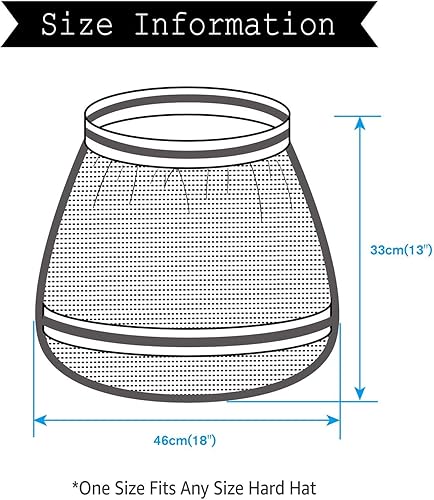 Miniatura 5 de Evridwear Protector solar de cuello de alta visibilidad con rayas reflectantes, sombra de seguridad con banda elástica de malla transpirable para