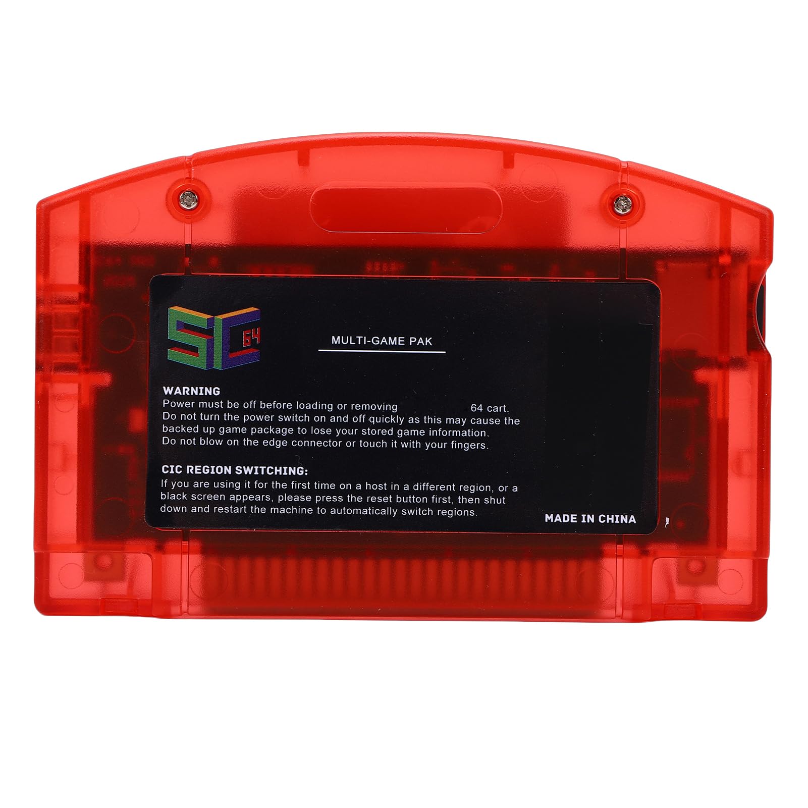 CCYLEZ Tarjeta Flash de Código Abierto, Compatible con Tarjeta Grabadora de Lector de Juegos N64 con Memoria de 64 MB y Velocidad de Transferencia Rápida de 23,8 MiB/s, para Juegos Retro (rojo