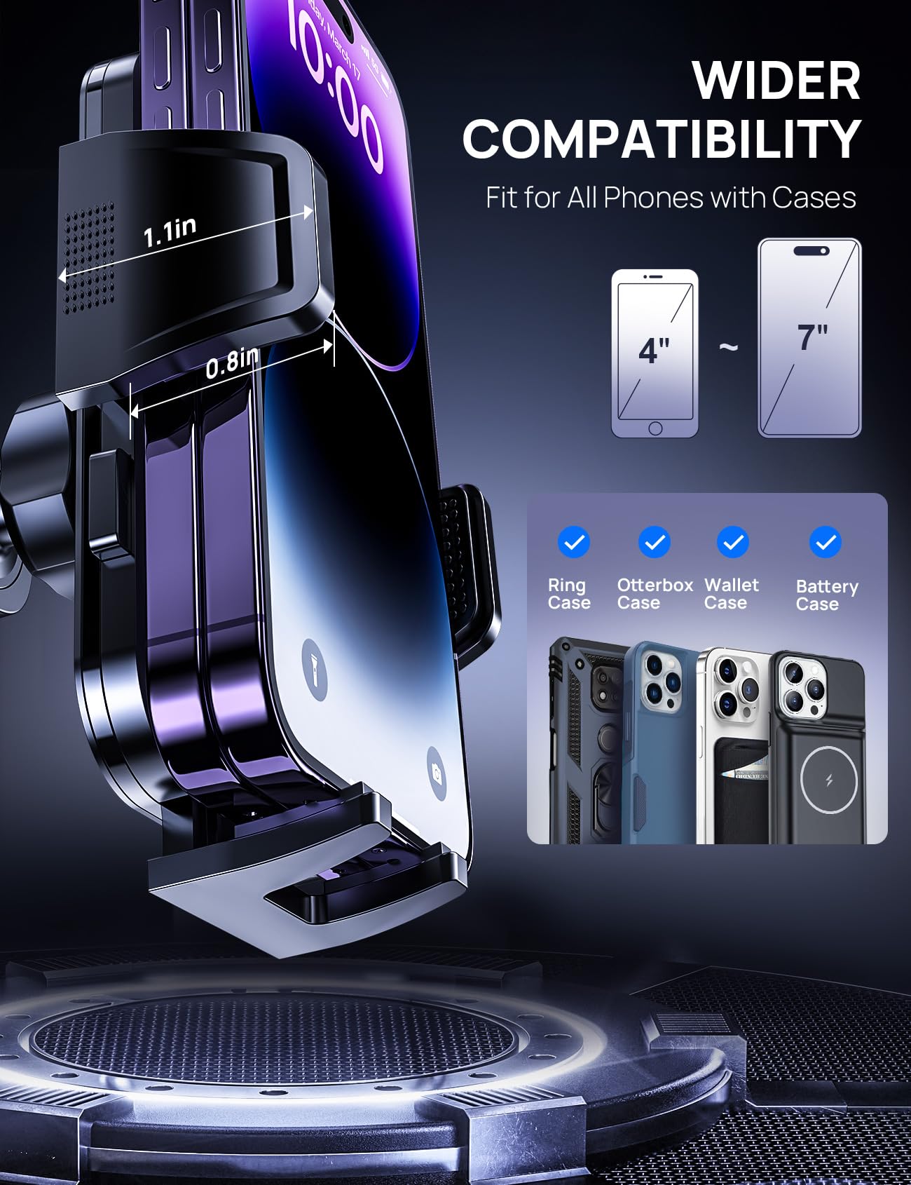 2026 Newest Car Phone Holder Air Vent, Upgrade Hook Clip Mobile Phone Holder for Cars 360° Rotable Car Phone Mount - Image 3