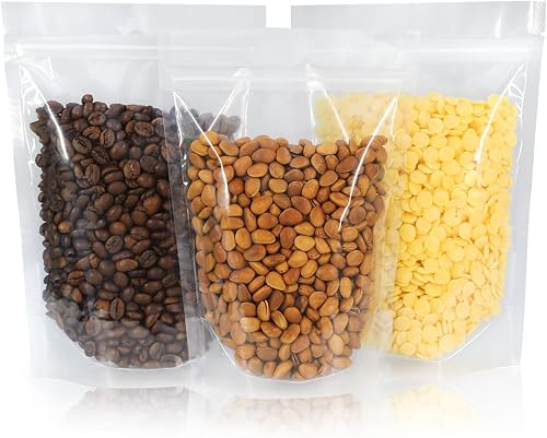 100 bolsas resellables, bolsas transparentes de 7.08 x 10.2 pulgadas, bolsas de almacenamiento de alimentos con cierre de cremallera para embalaje,