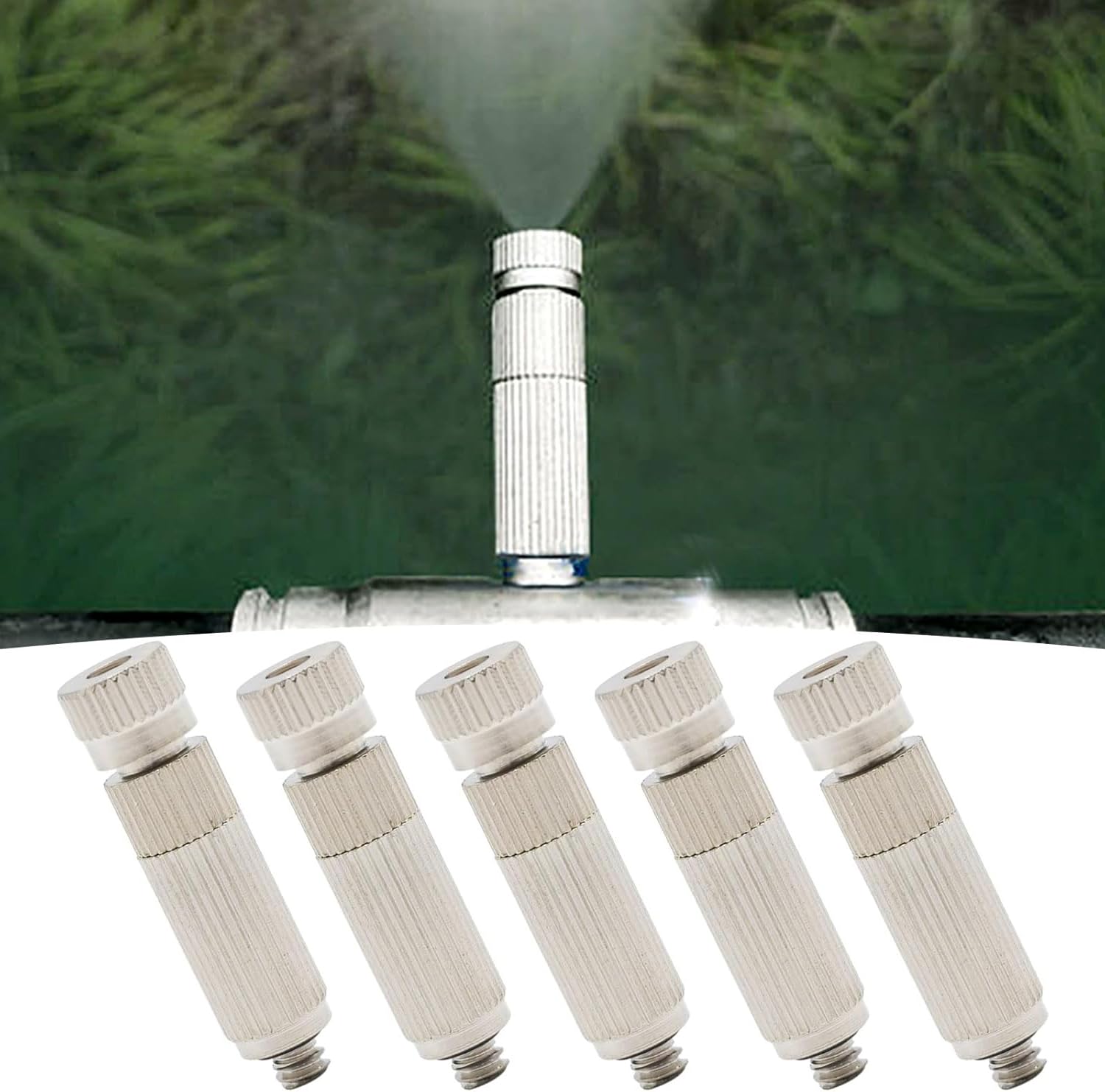 Boquillas nebulizadoras de alta presión, 50 piezas de accesorios for tuberías de riego por aspersión con boquilla de pulverización de 0,1 MM ~ 0,8 MM(Stainless Steel,3 Sections 0.5mm Orifice Dia)