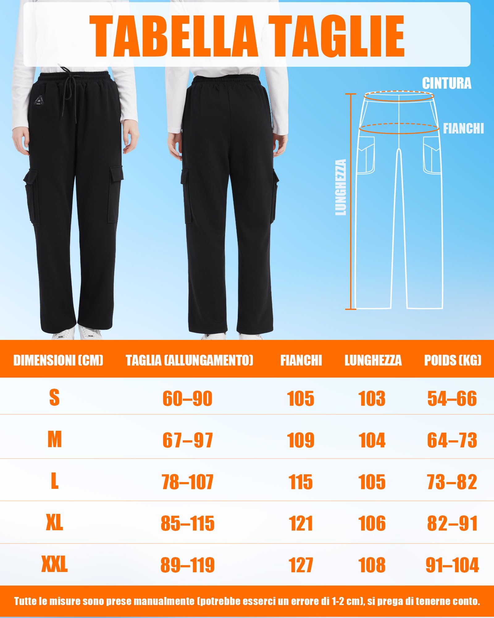 CYCYHEAT Pantaloni Riscaldati Uomo & Donna con Batteria 7,4V 20000mAh e Controllo 4-in-1 – Pantaloni Termici Impermeabili Tecnologia