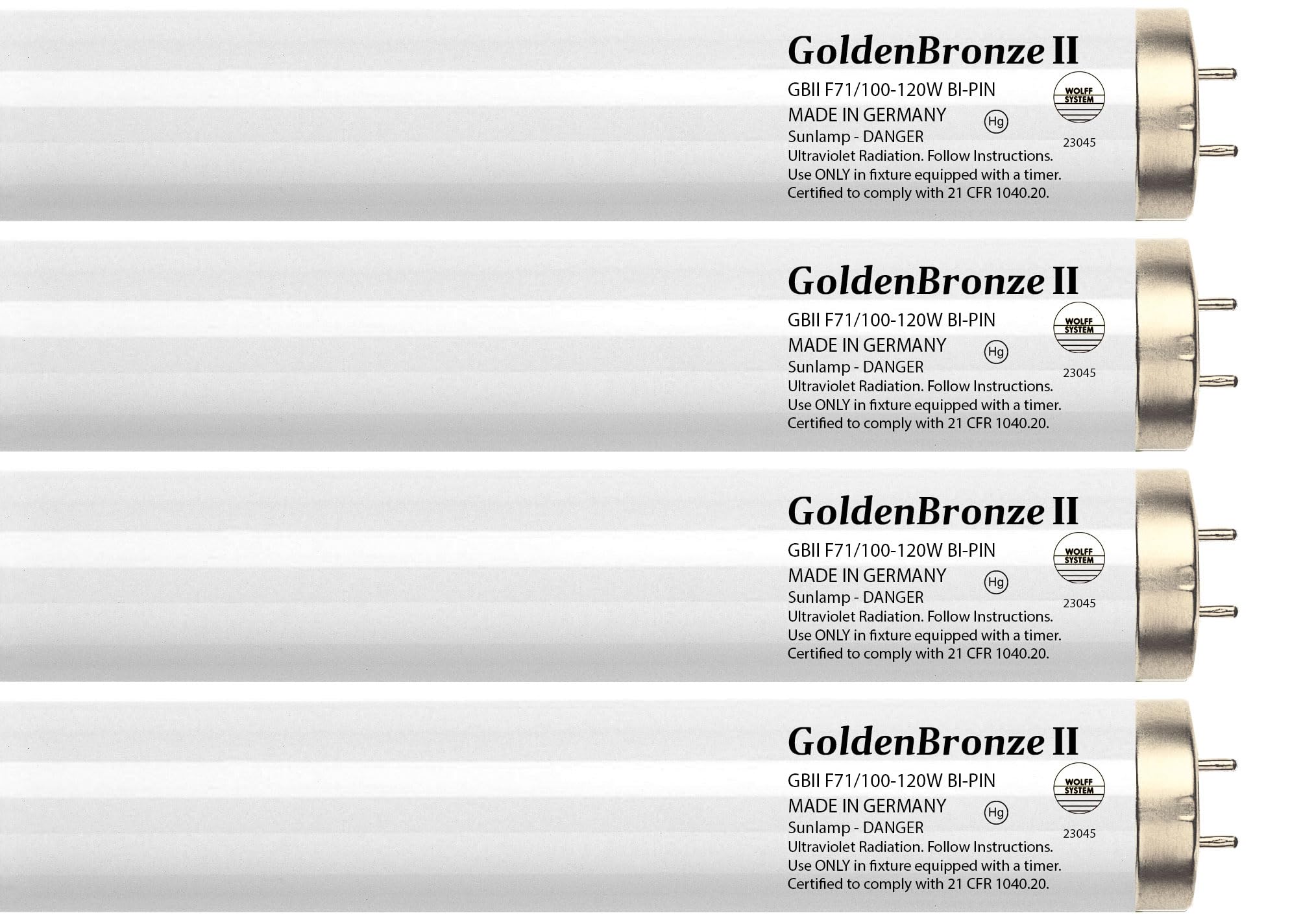 Wolff System II F71T12 100W Bipin Tanning Bulbs - Intense Bronze (6)