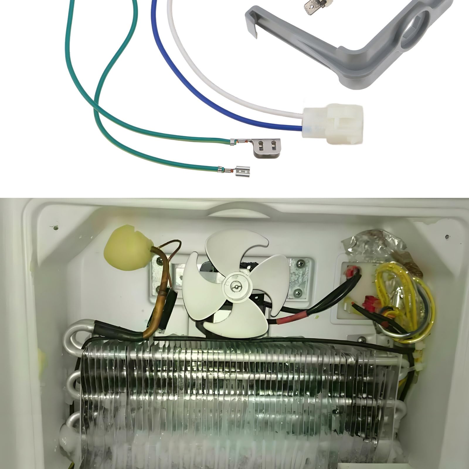 1 Juego de Motor de Ventilador de Evaporador de Refrigerador 12002744 Compatible con Whirlpool AP4009649 1174059 12002744VP 67003917 67006515