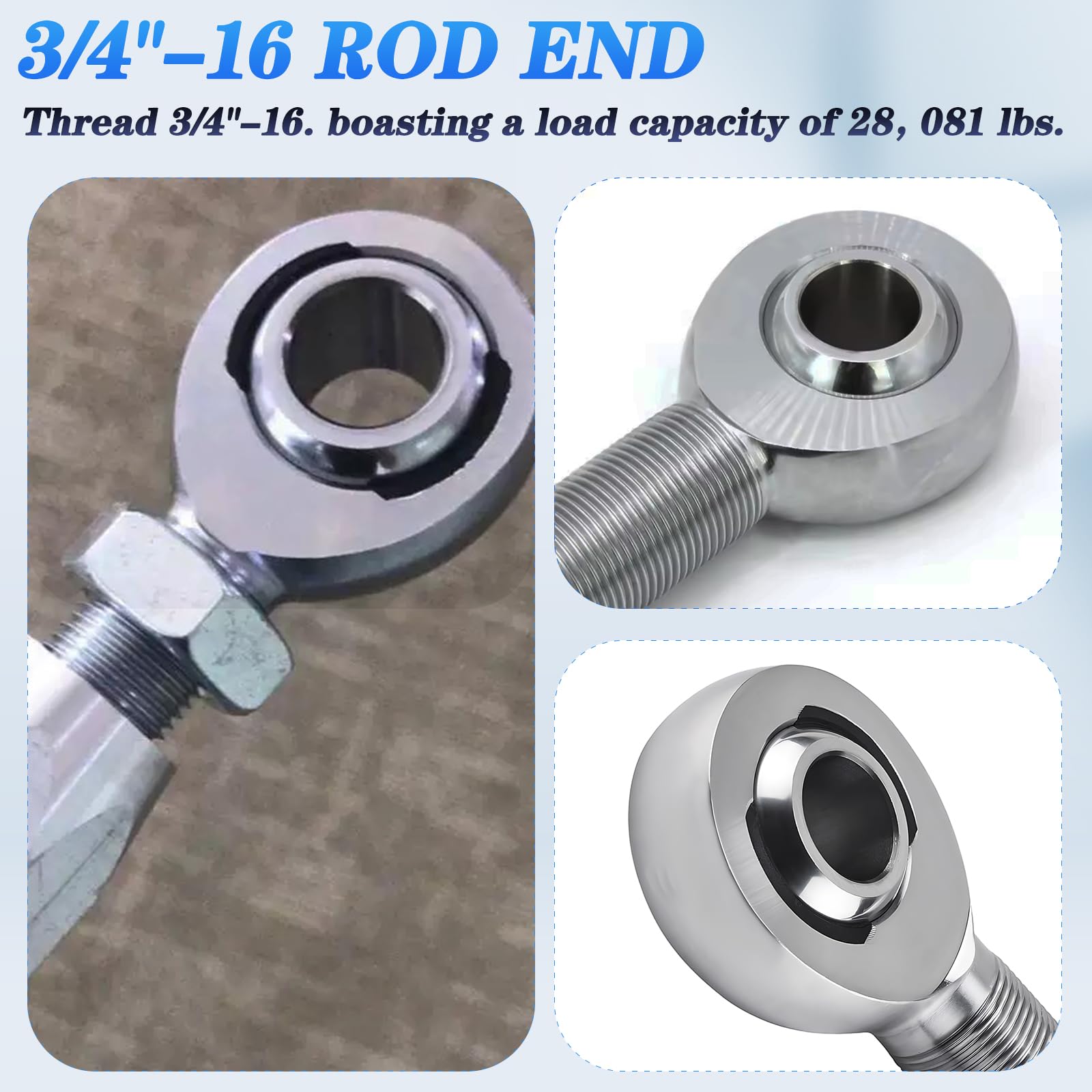 American Star Manufacturing, LLC 4130 3/4 Inch XMR12 Rod Ends/Heim Joints (Set Of 2) 3//4 In. Hole. 3/4-16 Thread Pitch - Foto 4