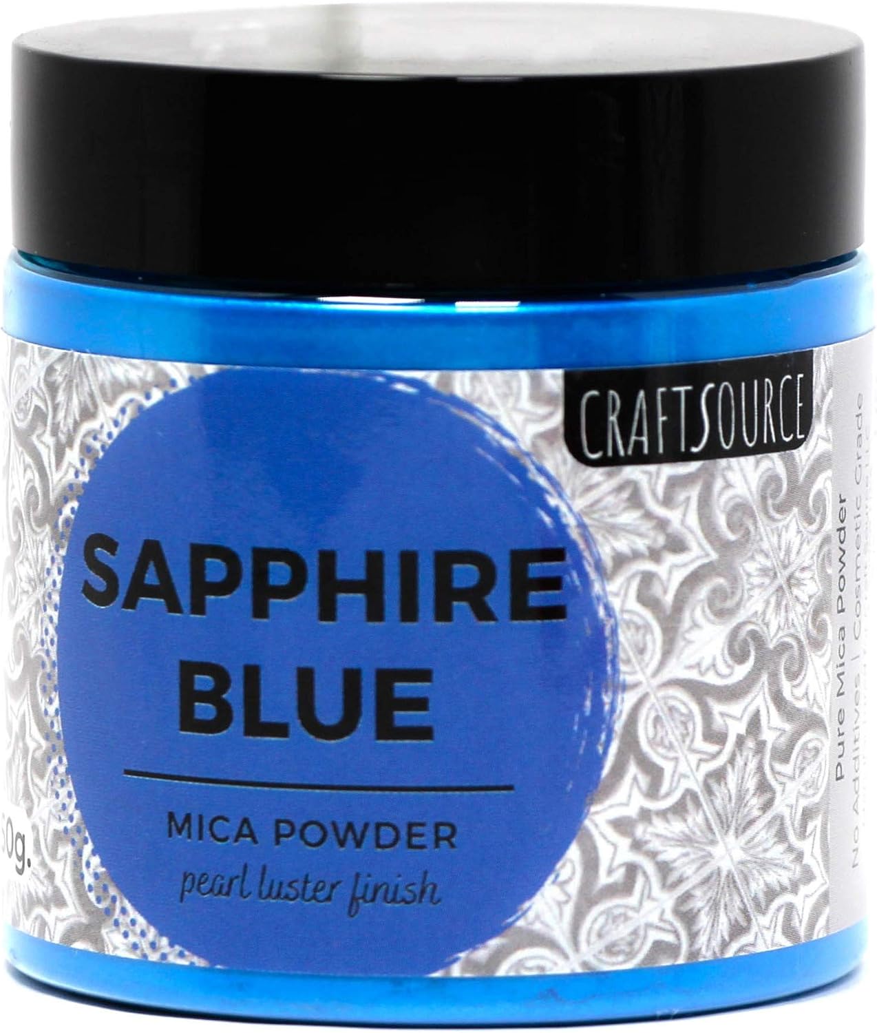 Sapphire Blue Mica Pigment Powder from CRAFTSOURCE - 50 g - Epoxy Resin Dye, Soap Making, Slime & Bath Bomb Colorant, Cosmetic Grade for Lip Gloss & Makeup (Sapphire Blue)