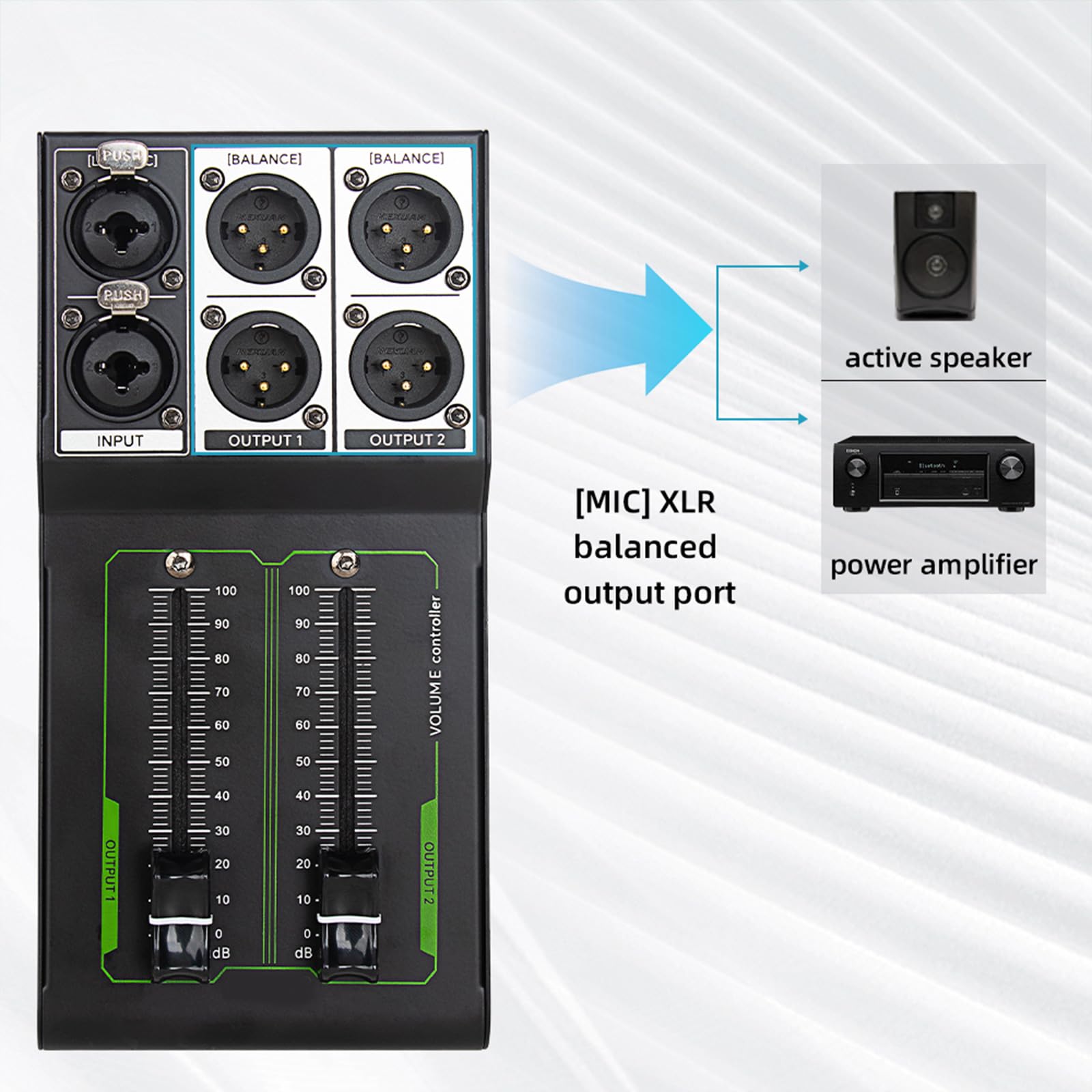 Controller audio passivo professionale per apparecchiature audio da studio e dal vivo Interferenze a basso rumore