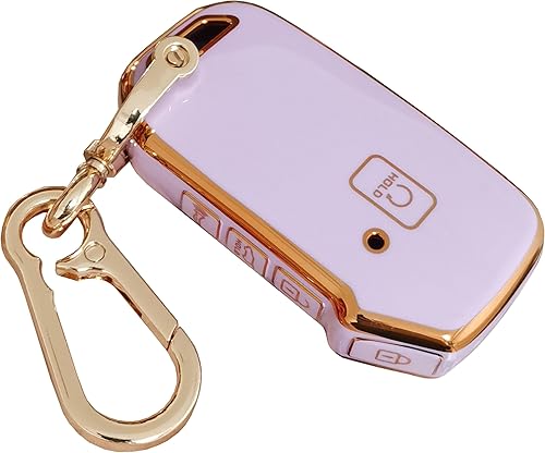 Miniatura 7 de QIXIUBIA Funda para llavero Kia con control remoto sin llave, con llavero apto para Kia Telluride 2023 2024