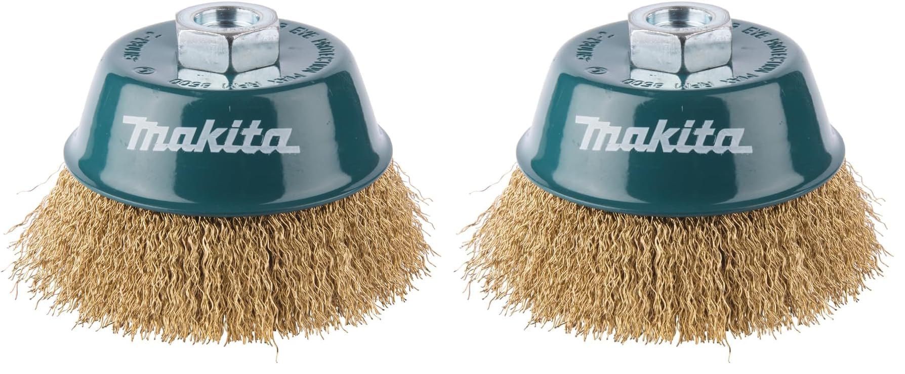 Brosse boisseau Makita D39805 M14 100mm ondulé | Lot de 2 pour meuleuse